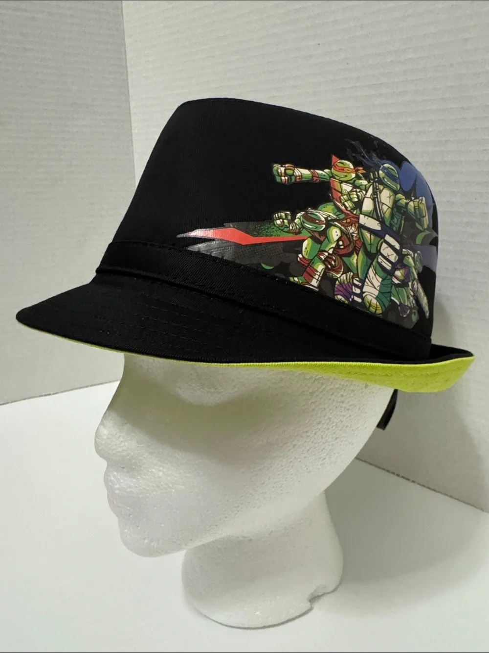 Nickelodeon Black Hat with Neon Green Trim and Orange Logo